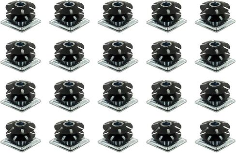 Outwater Industries Double Star Tell -Threads Caster Insert | الصلب المعالجة بالحرارة | يناسب 1-1/2 بوصة مربعة 16-18 أنبوب المقياس | الموضوع: 3/8-16 | 100 حزمة in Kuwait