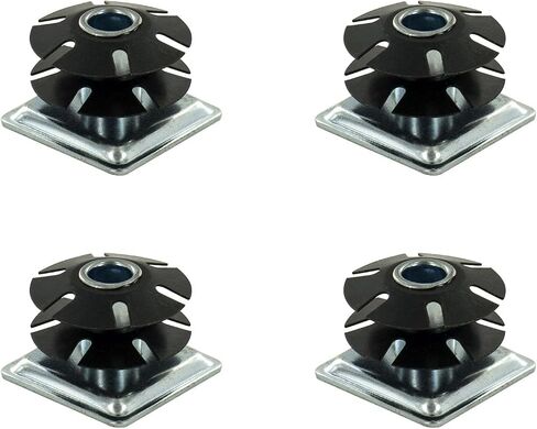 Outwater Industries Double Star Tell -Threads Caster Insert | الصلب المعالجة بالحرارة | يناسب 1-1/2 بوصة مربعة 16-18 أنبوب المقياس | الموضوع: 3/8-16 | 100 حزمة in Saudi Arabia