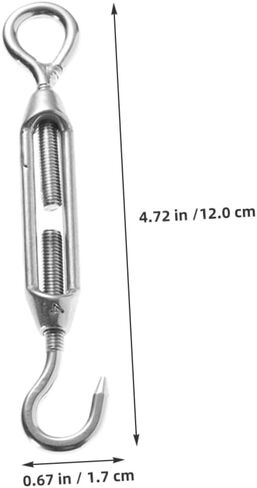 PRETYZOOM 5pcs Stainless Steel Wire Rope Tightener Turnbuckle Hooks for Fence Sun Shade Tent Cable Setup Fixed Tensioner in Saudi Arabia