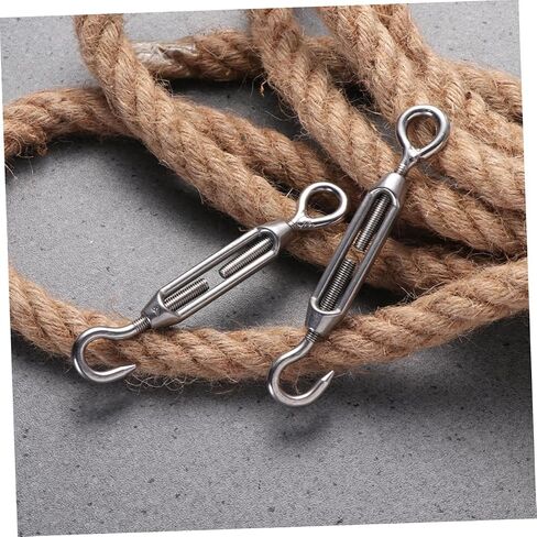 PRETYZOOM 5pcs Stainless Steel Wire Rope Tightener Turnbuckle Hooks for Fence Sun Shade Tent Cable Setup Fixed Tensioner in Saudi Arabia