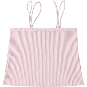 مضلعة متماسكة Cami Girls Tank Tops Spaghetti Strap Crop Tank Top for Girl Lundershirts Camisoles Toddler Babyless in Saudi Arabia