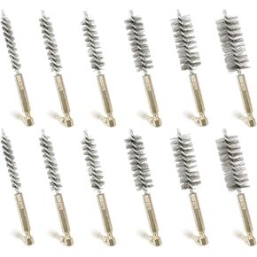 12 PCS Wire Brush for Drill, Cepillo de Alambre para Taladro, Drill Wire Brush Set, Comes with 1/4" Hex Shank, Different Sizes (8, 10, 12, 15, 17, 19 Mm) for Rust Removal and Pipe Cleaning in Saudi Arabia