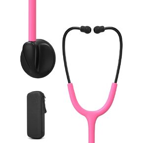 Single Head Stethoscope for Doctors/Nurses/Nursing School Students, Medical and Home Use with Accessories Name Tag, FSA HSA Eligible (Pink Tube, Without EVA Case) in Saudi Arabia