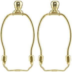 Lamp Shade Harp Holder Fitter with Ball Finial Knob and Saddle Base, 5-Inch Height 2.98-Inch Width [2set Gold] in Saudi Arabia