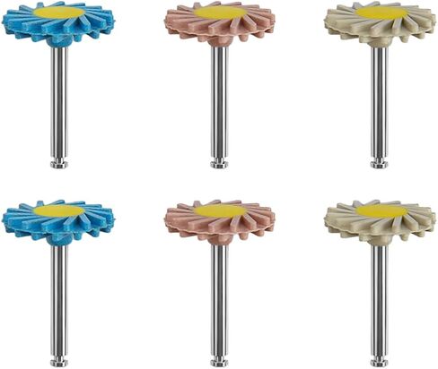 Dental Composite Resin Polishing P3 Disc Polisher Wheels Diamond 3-Step Diamond Impregnated Polishing System System 14mm Wheel Kit Spiral Flex Brush Tools in Kuwait