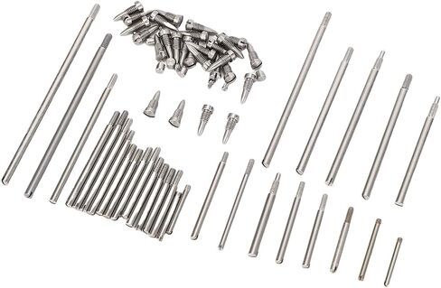 Asixxsix Bassoon Repair Accessories, 1 Set Bassoon Repair Parts with 30 Threaded Rods 27 Screws 8 Small Screws 5 Grooved Blocks, for Wind Instrument Repair Tool in Saudi Arabia