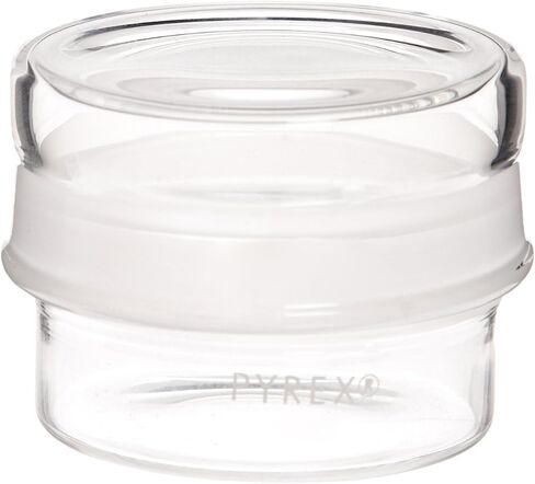 Corning Pyrex Borosilicate Glass Cylindrical Low Form Weighing Bottle with Short Length 60/12 Standard Taper Joint, 50ml Capacity (Case of 6) in Kuwait