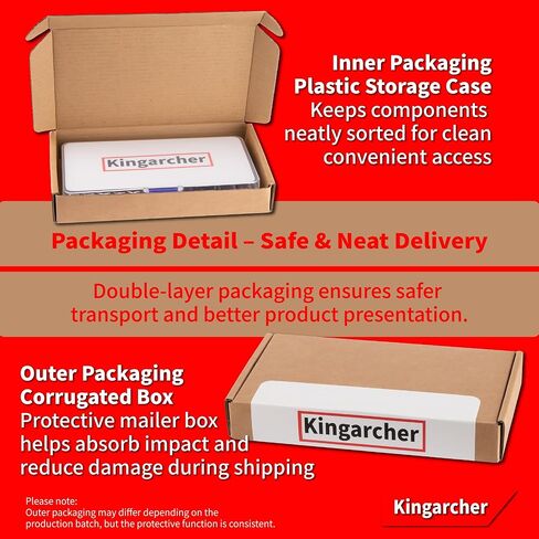 Kingarcher 252 PCS Hex Head Nuts and Bolts Set-1/4 "-20 ، 5/16" -18 ، 3/8 "-16 ، 304 Stainless Steel Kit مع غسالات وحالة تخزين in Saudi Arabia