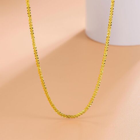 925 sterling silver layered Snake 2mm Thin box chain 18k gold necklace for women trendy Stack Non Tarnish chain plated Tarnish Resistant Waterproof Hypoallergenic Diamond Cut Rope 6/18/20Inches in Saudi Arabia