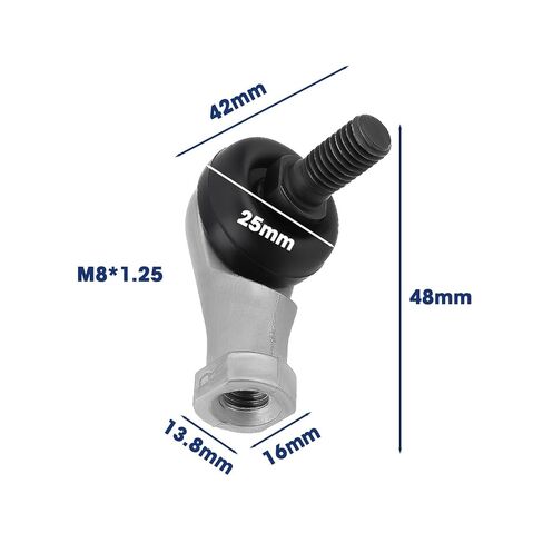 SING F LTD 4Pcs M8x1.25 Right Hand Thread Ball Joint Angle Joint Joint Bearing Ball Joint Steel Galvanized Male Rod End Bearing Ball Joint in Saudi Arabia