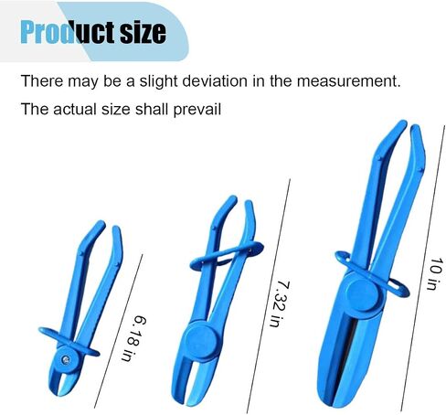 6PCS Hose Clamp Pliers, 3 Size Line Clamp Pliers Set, Plastic Hose Pinch Off Pliers, Hose Clamping Tools for Radiator Hoses, Flexible Hoses Gas Lines Fuel Hoses Coolant Hoses Brake Hoses (Blue) in Saudi Arabia