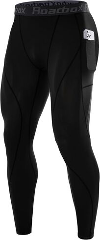 Roadbox 1 أو 2 pack pant pants الرجال ، يديرون طماق تمرين مع جيوب ، جيم السلة لباس ضيق للطبقة القاعدة in Saudi Arabia