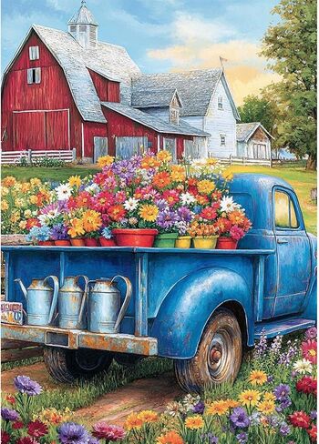 مجموعات اللوحات الماس Ghkud Flowers للكبار ، DIY 5D Book Diamond Painting ، Full Drill Diamond Art Rather Pictures Picture Perfect for Groure و Home Wall Decor in Kuwait