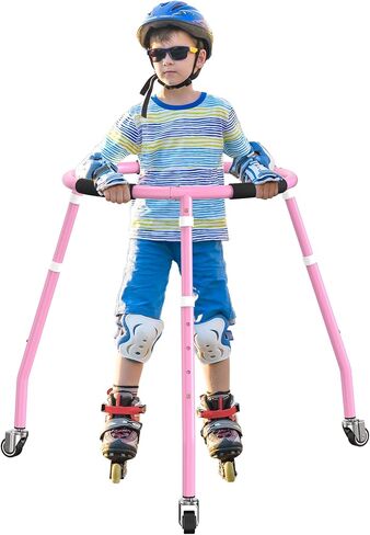 GanFindX Skater Aid for Kids Roller Skating, Roller Skate Trainer for Kids Toddler Adjustable Height Outdoor Training Walker in Saudi Arabia