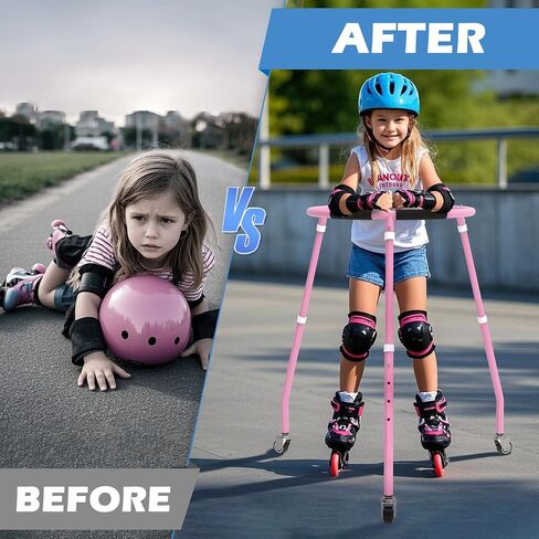 GanFindX Skater Aid for Kids Roller Skating, Roller Skate Trainer for Kids Toddler Adjustable Height Outdoor Training Walker in Saudi Arabia