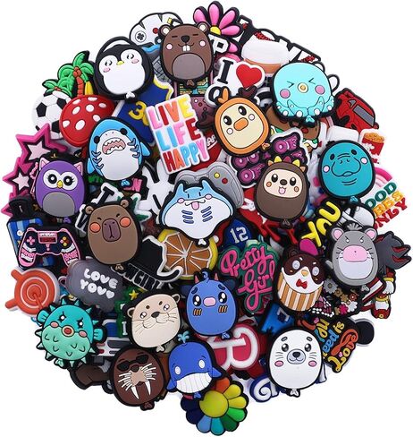 30,50,100 PCS Non-Repeat Shoe Charms, Cute Animal Cartoon Shoe Decoration Charms, Shoe Accessories Charms for Shoes. Balloon Monster Theme 30 in Saudi Arabia