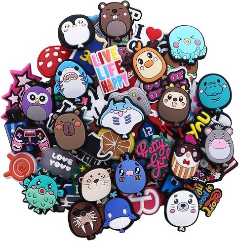 30,50,100 PCS Non-Repeat Shoe Charms, Cute Animal Cartoon Shoe Decoration Charms, Shoe Accessories Charms for Shoes. Balloon Monster Theme 30 in Saudi Arabia