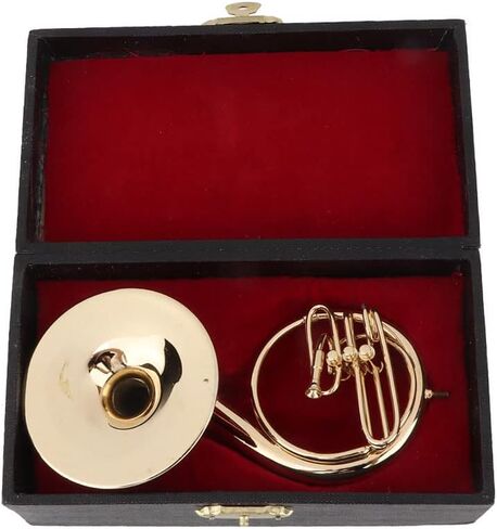 Samll Sousaphone Model, Brass Miniature Sousaphone with Stand Mini Metal Musical Instrument Model with Velvet Lining Wooden Case in Saudi Arabia