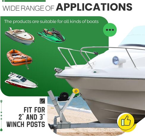 Winch Stand Compatible with Universal Boat Parts W/Roller Fit for 2" and 3" Winch Posts Galvanized Steel Rubber in Saudi Arabia