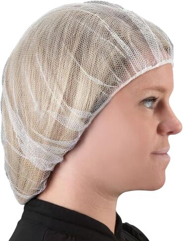 FRONTLINE Hair Nets 100 Pack Premium Invisible Nylon Mesh Hair Cover for Food Service Workers Disposable Cap Elastic Hairnet in Saudi Arabia