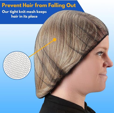 FRONTLINE Hair Nets 100 Pack Premium Invisible Nylon Mesh Hair Cover for Food Service Workers Disposable Cap Elastic Hairnet in Saudi Arabia