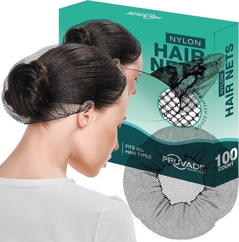 نايلون شبكات الشعر للنساء والرجال | 100 حزمة | 24 "Honeycomb Mesh Hair Net لخدمة الطعام ، والاستخدام الطبي والصناعي - التنفس والقوي للشعر الكعك ، معظم الشعر الطويل والقصير - اللاتكس مجانًا in Kuwait