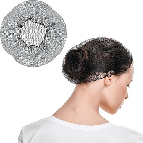 نايلون شبكات الشعر للنساء والرجال | 100 حزمة | 24 "Honeycomb Mesh Hair Net لخدمة الطعام ، والاستخدام الطبي والصناعي - التنفس والقوي للشعر الكعك ، معظم الشعر الطويل والقصير - اللاتكس مجانًا in Kuwait
