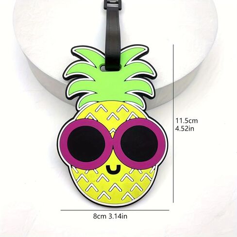 Cute Silicone Banana Luggage Tag Fun Unique Travel Suitcase Bag Identifiers Baggage Tag Personalized Label for Cruise Airport in Saudi Arabia