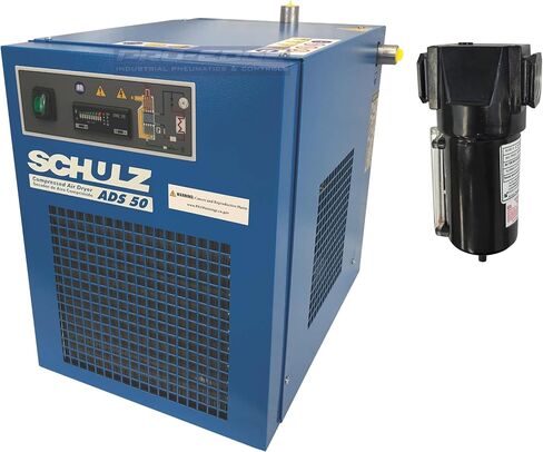 50 CFM Schulz Compressed Air Refrigerated Air Dryer, 10HP and 15HP Air Compressors, 2-Stage Moisture Removing Particulate Filter, Pressure Regulator in Saudi Arabia