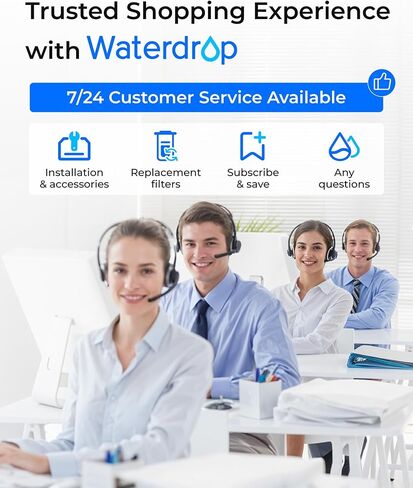 مرشح Waterdrop WD-G5P700-RO ، بديل لـ WD-G5P700 و WD-G5P700A نظام التناضح العكسي ، العمر على مدار 24 شهرًا in Saudi Arabia