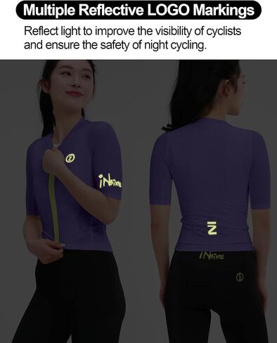 inbike Women's Cycling Jersey ، قمصان الدراجة الكاملة للدراجات القابلة للتنفس قمم ركوب الدراجات التنفس القابلة للتنفس مع 3 جيوب in Kuwait