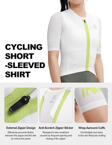 inbike Women's Cycling Jersey ، قمصان الدراجة الكاملة للدراجات القابلة للتنفس قمم ركوب الدراجات التنفس القابلة للتنفس مع 3 جيوب in Kuwait