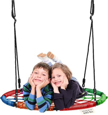 40 Inch Tree Swing Saucer Swing - 800Lb Weight Capacity, 900D Oxford Waterproof, With Hanging Straps Tree Swings for Kids Outdoor Swing For Kids Swing | Tire Swing | Tree Swing For Adults | Disc Swing in Kuwait