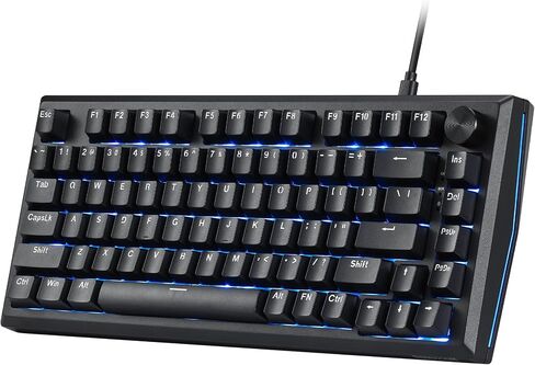 Redragon K687 Wireless CNC Gasket Gaming Keyboard, 81 Keys Mechanical Keyboard w/Premium CNC Aluminum Board, Easy-Control Knob, 5-Layer Noise Dampening, Custom Linear Switch, PBT Gradient Keycaps in Saudi Arabia