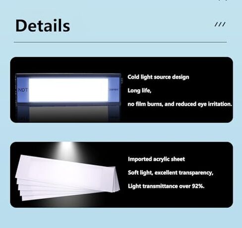 High Luminance Portable Industrial X-Ray Film Viewer, 90000Cd/m² LED Viewer for NDT Radiography & Inspection, Large Screen, Durable & Lightweight Design in Saudi Arabia