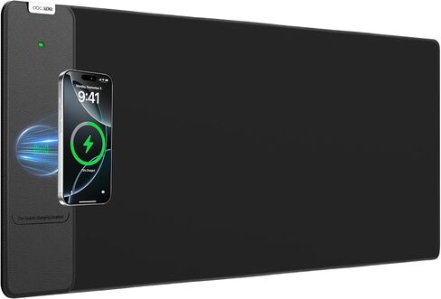 Wireless Charging Mouse Pad, Gaming Mouse Pad, 31.5"x15.8" Large Desk Mat for Laptop/Keyboard, Waterproof Smooth Surface, Non-Slip Base, Black in Kuwait