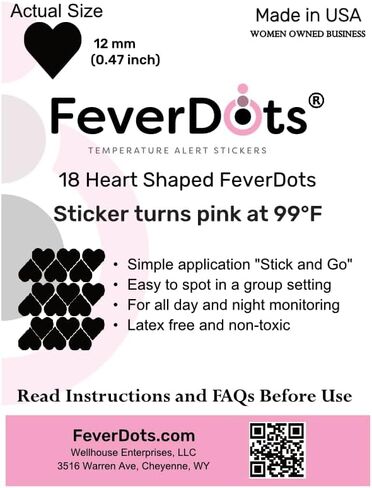 Fever Alert Stickers in Shapes and Hearts (Variety Shapes, 16 Count) in Kuwait