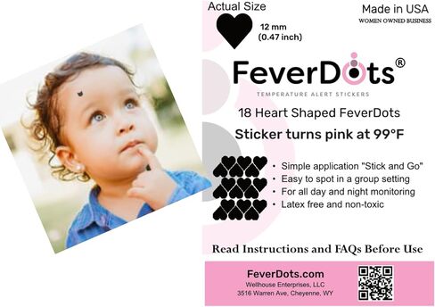 Fever Alert Stickers in Shapes and Hearts (Variety Shapes, 16 Count) in Kuwait