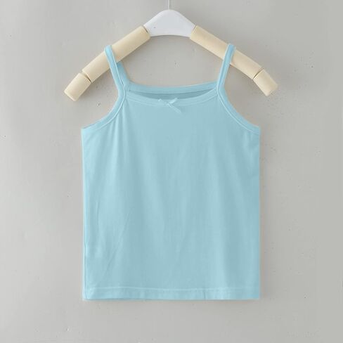 Girls Basic Camisole Undershirts with Bowknot Toddlers' Tank Tops Soft Cotton Spaghetti Strap Baby Boy Clothing Set in Kuwait
