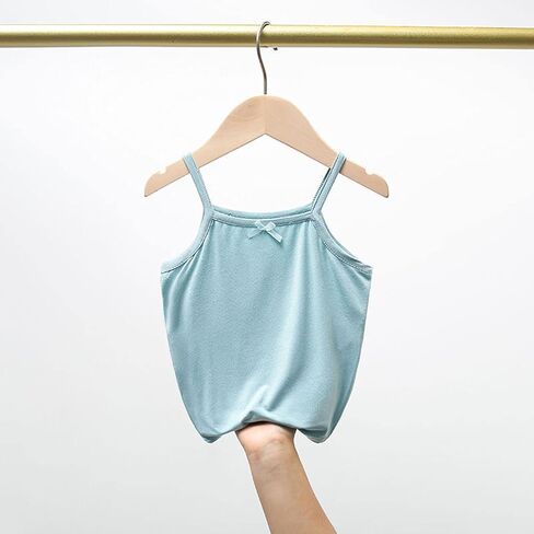 Girls Basic Camisole Undershirts with Bowknot Toddlers' Tank Tops Soft Cotton Spaghetti Strap Baby Boy Clothing Set in Kuwait