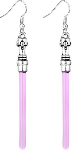 Sta War Lightsaber Drop Earrings,2 Pairs Classic Movie Red and Blue Dangle Earrings for Women Fans in Saudi Arabia