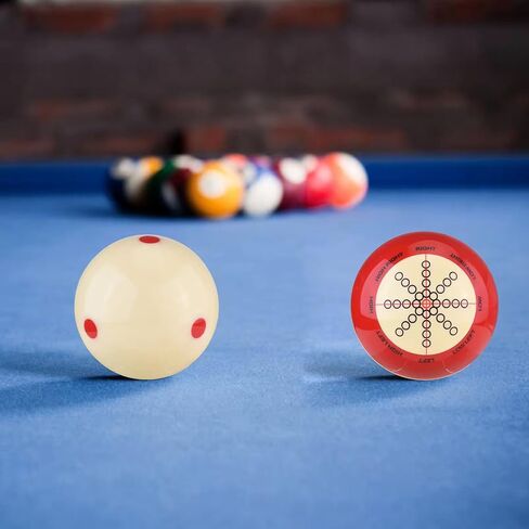 16 Pcs Pool Balls Billiard Set, 2-1/4" Cue Ball with Black Pu Case Billiard Table Accessory, 2 Ball Bag 8 Pool Table Marker Dots Billiard Balls Set in Saudi Arabia