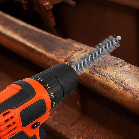 24 PCS Bore Brush for Drill ، فرشاة فرشاة من الفولاذ المقاوم للصدأ مجموعة فرشاة تنظيف الأسلاك لحفر الطاقة تأثير سلك سلك سلك تنظيف مجموعة فرشاة (8/10/12/15/17/19MM) in Kuwait