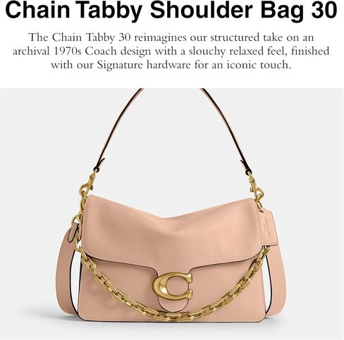 Coach Chain Tabby Shoulder Bag 30, Warm Brown in Saudi Arabia