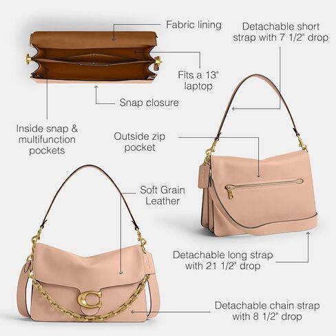 Coach Chain Tabby Shoulder Bag 30, Warm Brown in Saudi Arabia