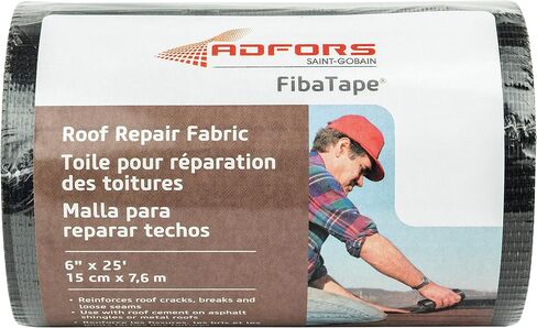 Saint-Gobain FibaTape ADFORS Roof Repair Fabric - 6 inches x 25 feet - Black in Saudi Arabia