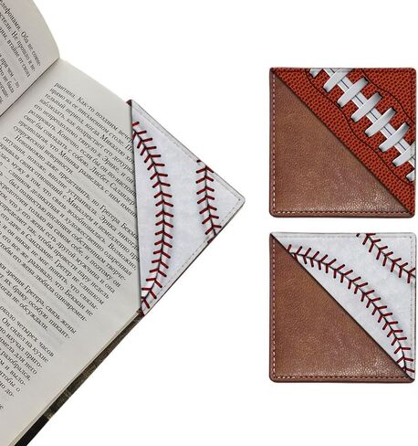 WIRESTER Set of 2 Brown Leather Bookmarks Corner Page Book Marks for Students, Reader, Teachers, Book Lovers - Red Cardinal Bird in Spring, Birds in Winter in Saudi Arabia