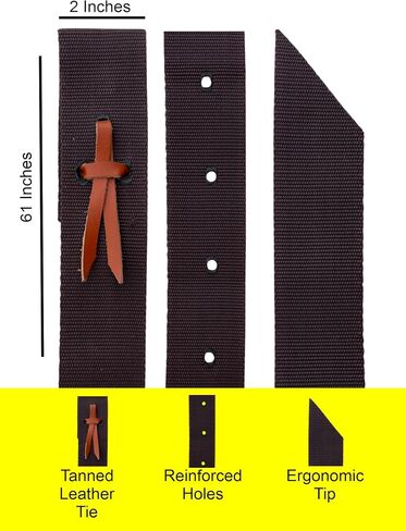 Nylon Girth Whip Strap Heavy Duty Strap لتوصيل المقاس بالسرج - لركوب الخيل الغربي وركوب الخيل ، حزام التعادل ، Latigo للسرج الغربي. in Kuwait