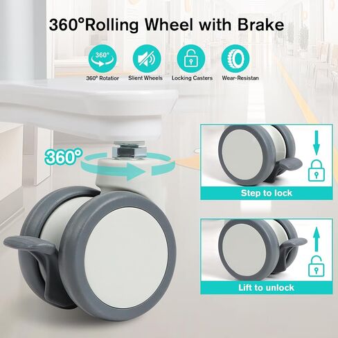 Kalolary Medical Trolley Cart,Height Adjustable Medical Laptop Workstation Trolley Cart with Wheels Dental Clinic Carts with Laptop Pallet,Oral Scanner Holder,Keyboard Holder&Storage Box for Hospital in Saudi Arabia