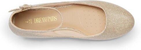 DREAM PAIRS Women's Dress Flats Ballet Low Wedge | Round Toe Flats, Ankle Strap, Comfortable Casual Flat Shoes in Saudi Arabia